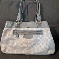 COACH Brooke Jacquard Satchel Handbag