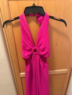 Hot pink cutout long dress | Juniors L