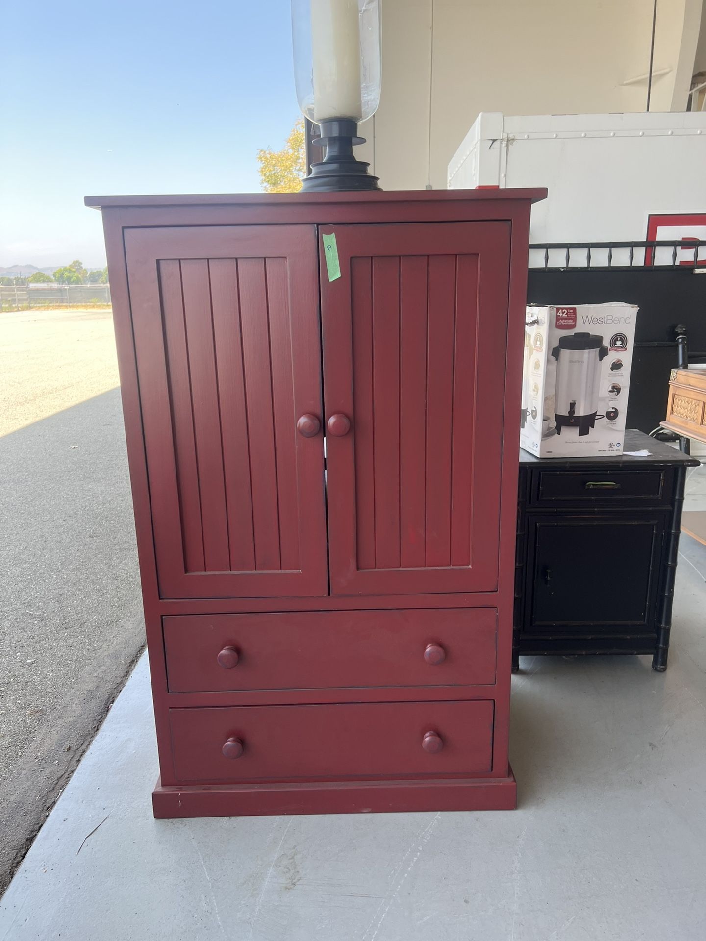 Red Armoire In Perfect Condition