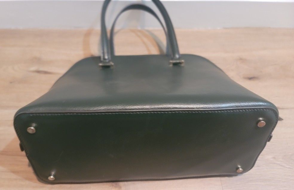 Kate Spade Green Leather Satchel Bag Purse Handbag