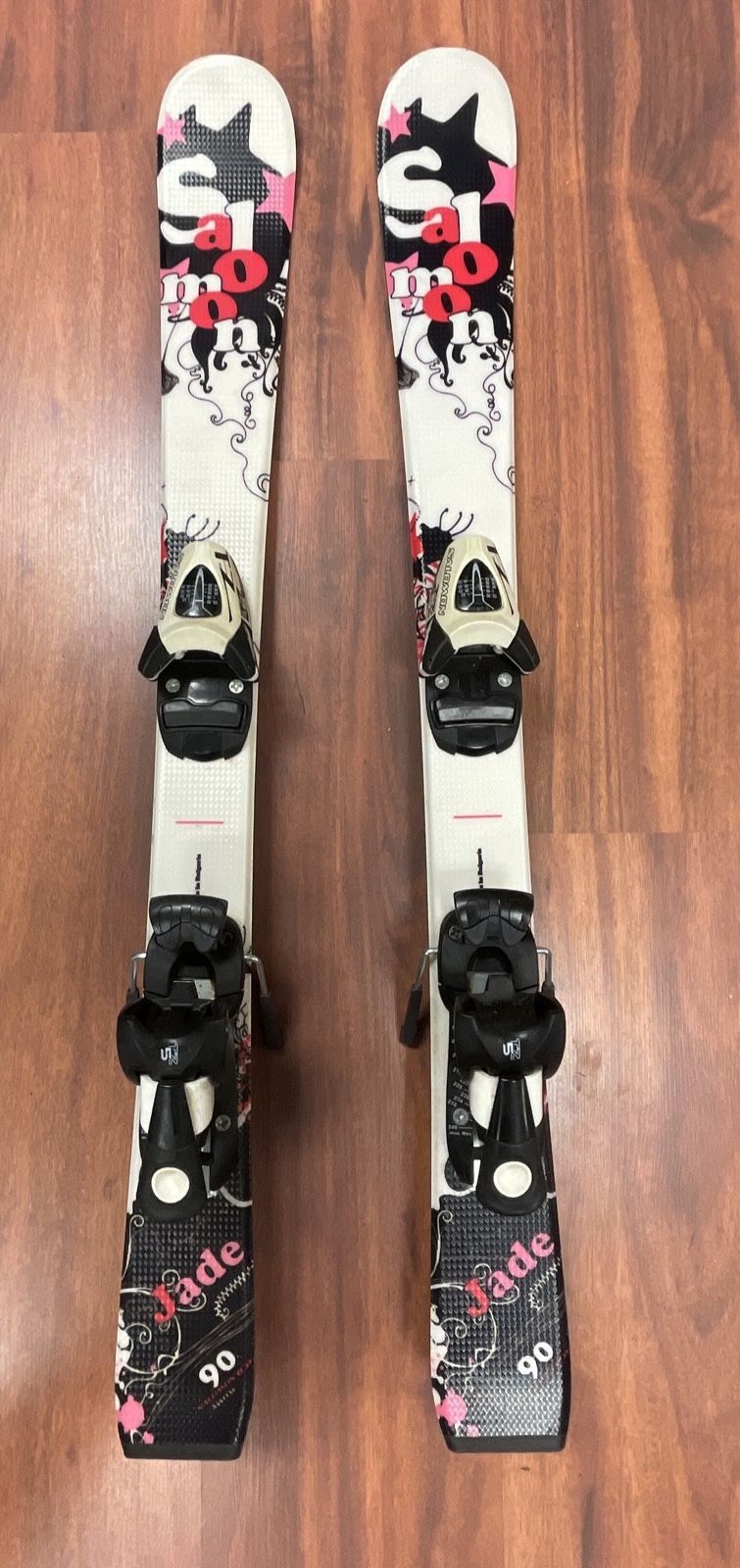 Salomon Jade 90 Pink All-Mountain Skis With Salomon TZ5 Bindings - 90cm