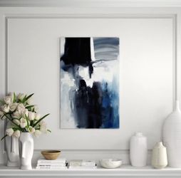 Large-Scale Abstract Painting on Canvas in Floating Frame from Perigold x Chelsea Art Studio