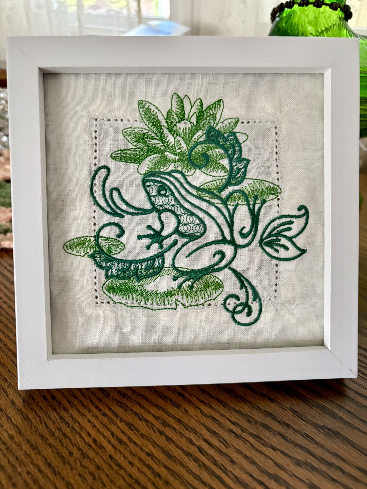 Handmade Framed Embroidery Art