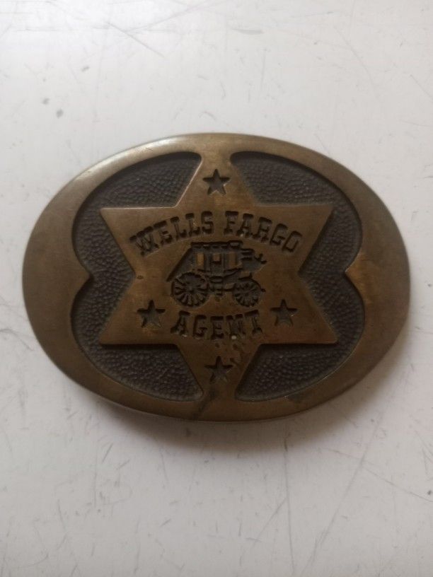 Vintage Wells Fargo Agent Belt Buckle