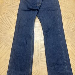 Levis 513 Mens Jeans 34x32 Blue Denim Slim Straight Dark Wash Mid Rise