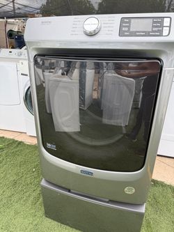 Maytag electric dryer ith pedestal drawer storage 7.4 CUFT