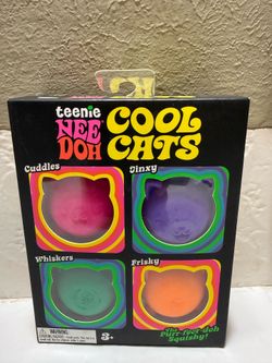 NEW Needoh Teenie Cool Cats 4 pack
