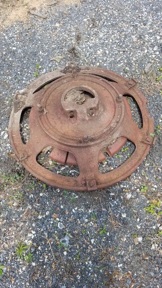 Vintage farm tractor tire weight