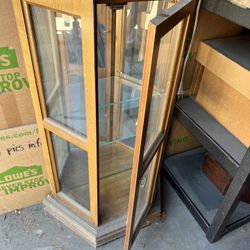 Corner Wood And Glass Case
