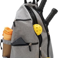 Premium Pickleball Bag for Women & Men with Pickleball | Pickleball Accessories Bag | Water Resistant Pickleball Backpack with Large Capacity, Multipl