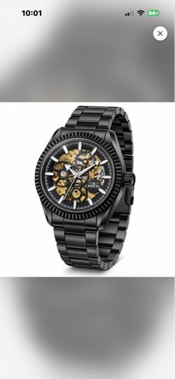 Invicta Objet D Art Glyph Automatic men’s watch w / skeleton dial 43mm, black