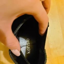 Kensie Womens Black Suede Ankle Boots Size 8 M