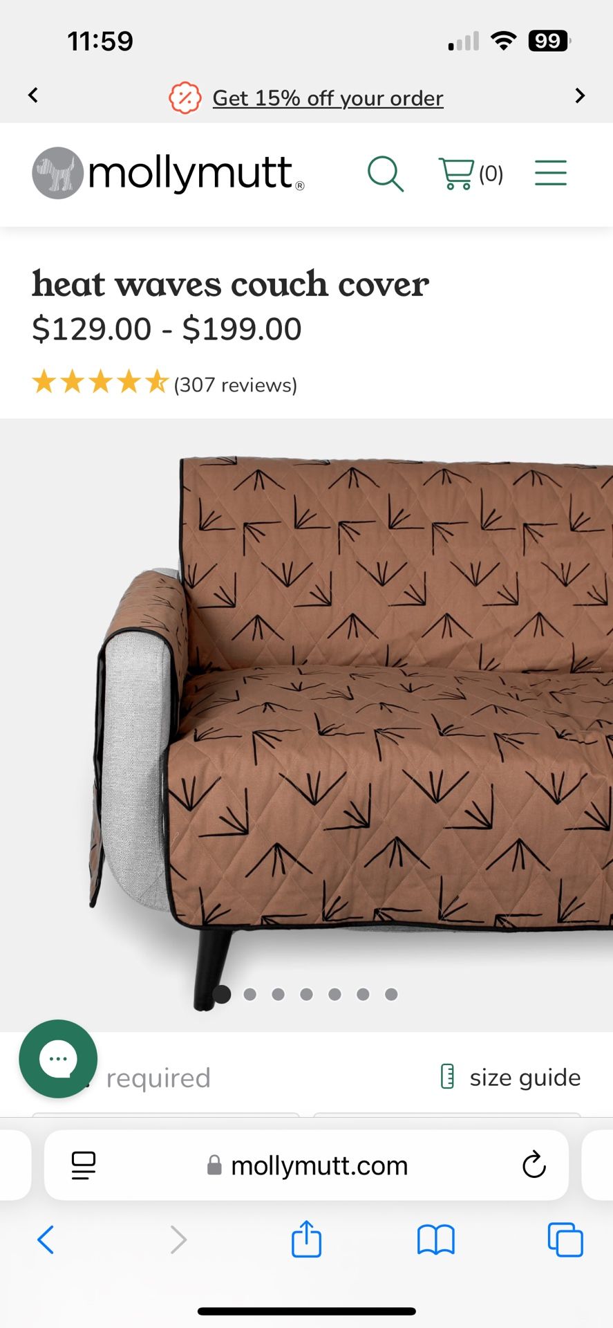 Molly Mutt 2 Seat Couch Cover
