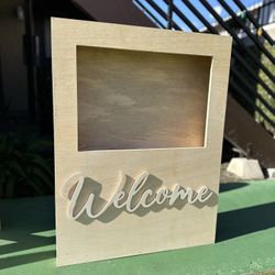 Flower Box With Welcome Sign
