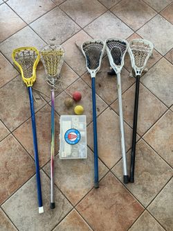 5 Used Lacrosse Sticks