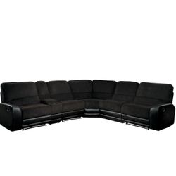 2 X Sets  Of Homelegance Ynez Recliner Sectional Sofa Leather Gel Matched Fabric Co