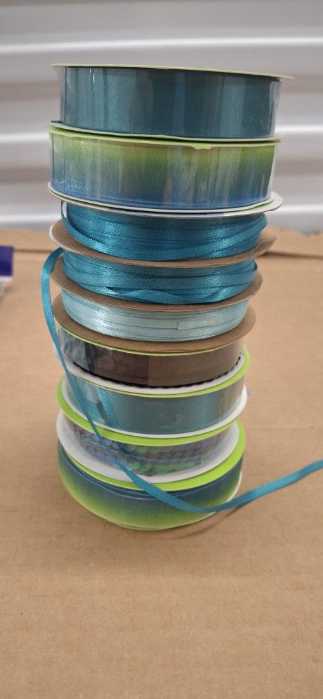 10 Craft Ribbons Multiple Colors
