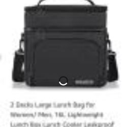New 2 Decks Large Lunch Bag for Women/ Men, 16L 