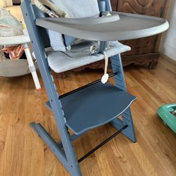 Tripp Trapp Chair With Newborn And All Accessories 