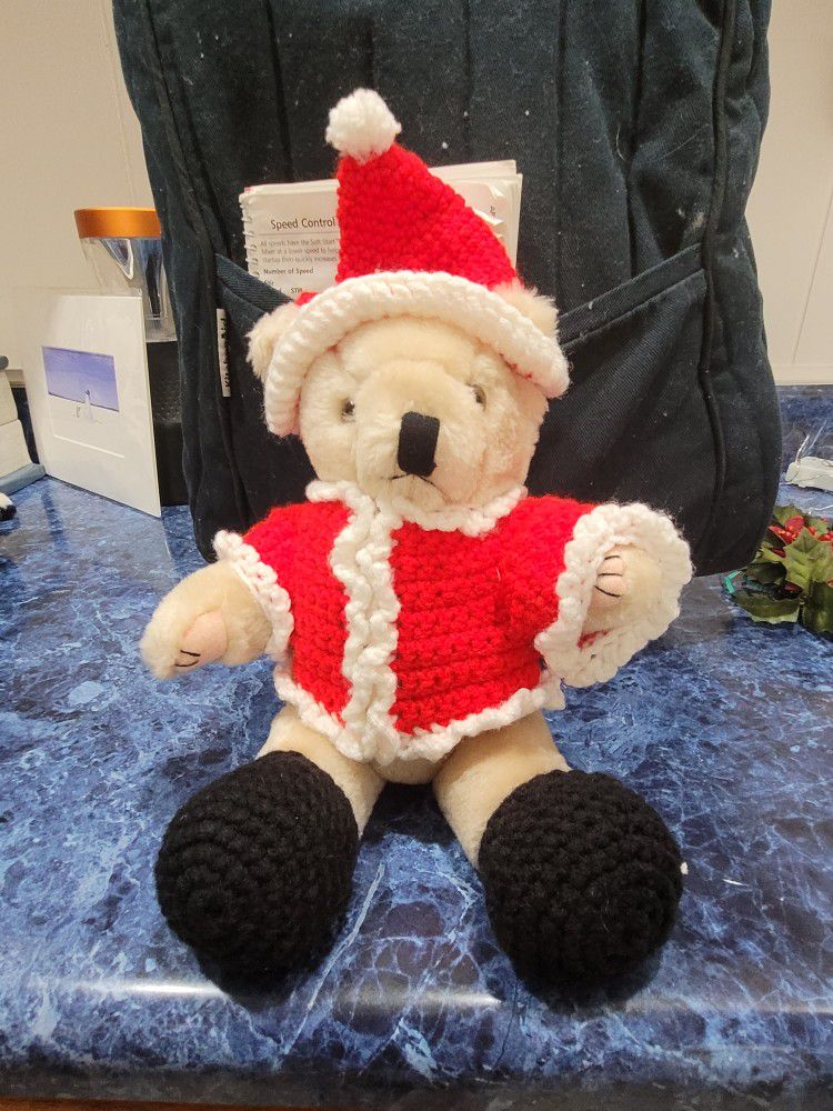 Teddy Bear in Santa Suit - Standing or sitting