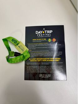 Day trip wristband