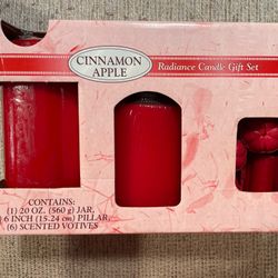 Cinnamon Apple Candle 8 Piece  Set New