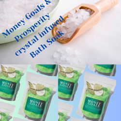 Prosperity Money Crystal Infused Bath Salt Soaks