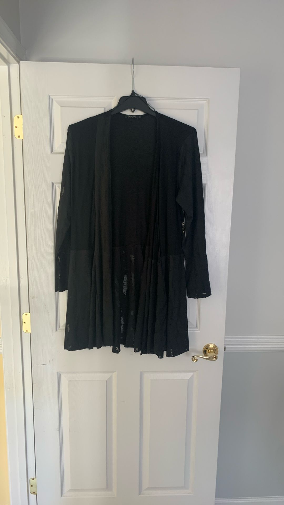 NWT Nic+Zoe Black Cardigan Size X-Large
