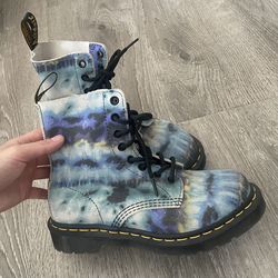 Dr Martens 1460 Pascal Tye Dye Leather Lace Up Boots
