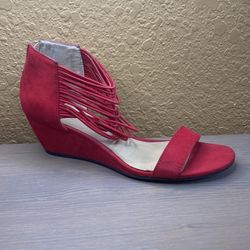 Red Small Wedge Shoes