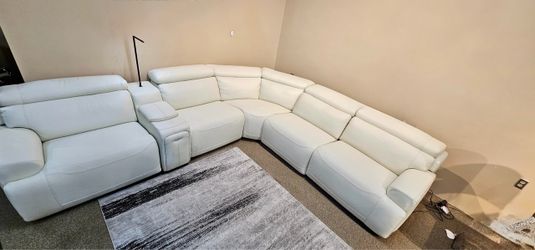 Beige Leather L - Shaped sectional L shaped sofa