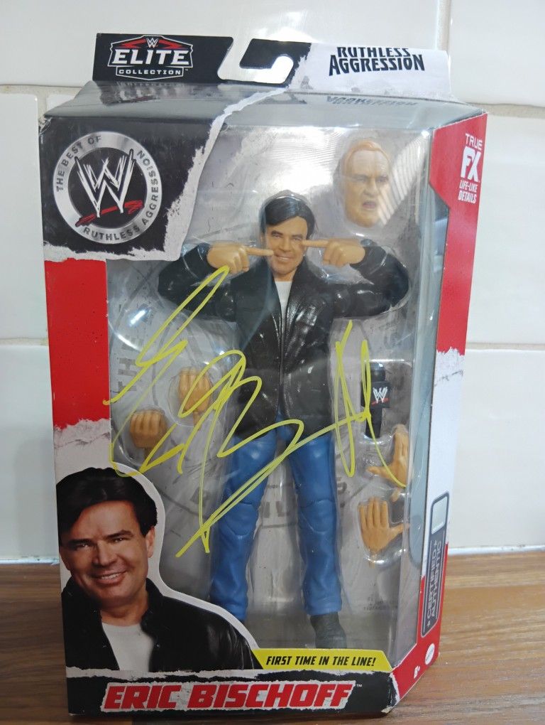 WWE Rufus Aggression Series Eric Bischoff Collectible Autograph Action Figure