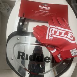 Riddell Back Plate & Battle Gloves