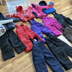 3T Kids Snow Jackets Pants Bibs 