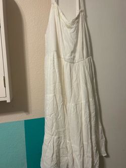 White Tiered Maxi Dress with Spaghetti Straps