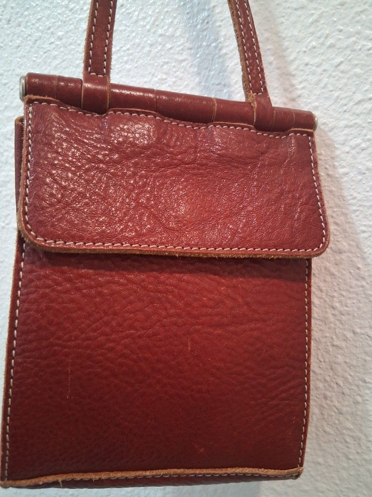 Red Leather Ellington Crossbody Bag