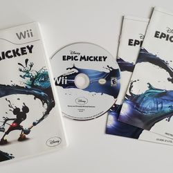Disney Epic Mickey Nintendo Wii Kids Family Video Game Complete Manual