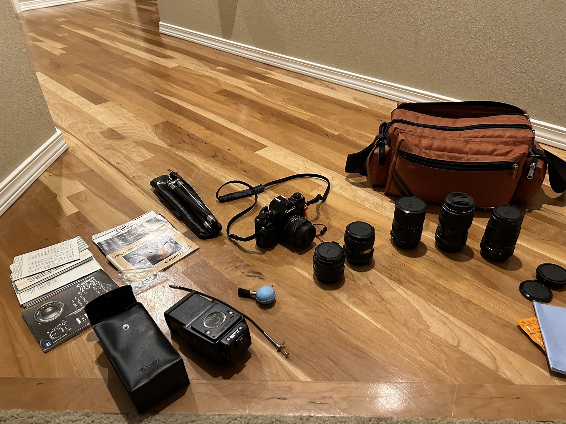 Canon A-1 With 6 Lens And Many Extras MINT