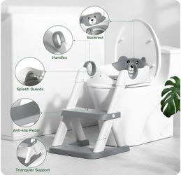 Brand New 2 in 1 Potty Training Toilet for Kids, Anti-Slip Pad Step Stool