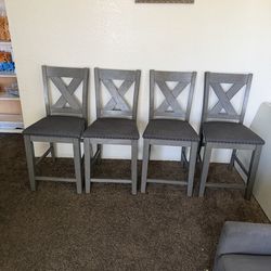 4 CHAIRS (GREY)
