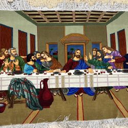 36 *66 Inches Antique Wool Last Supper Rug 
