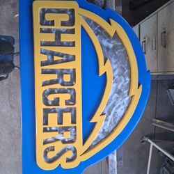 Chargers Sign Custom Hand Made 