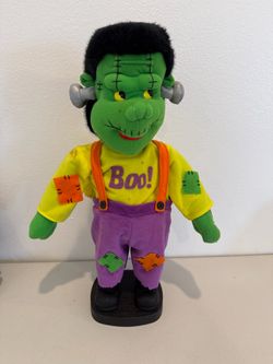 Vintage Frankenstein Halloween Animated Plush Figure