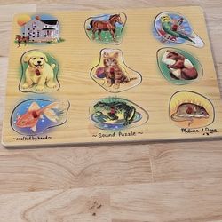 Peg Puzzle With Sound Effects (8 pcs