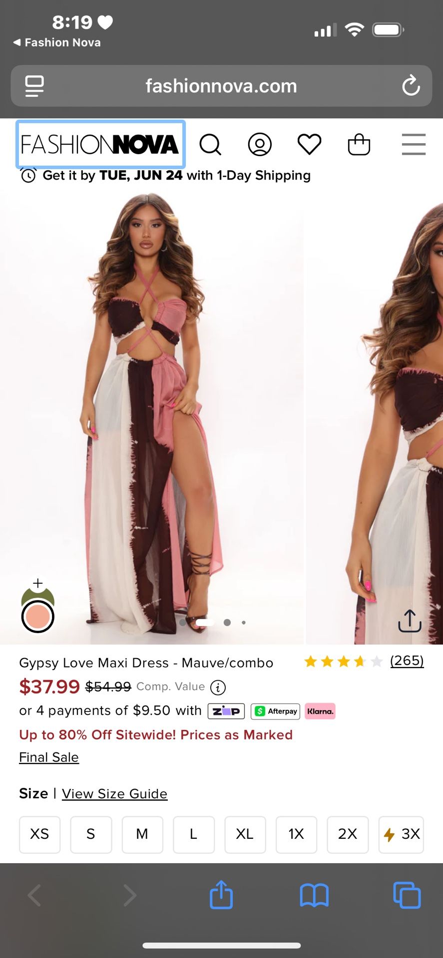 Fashion Nova Dress Mauve And brown