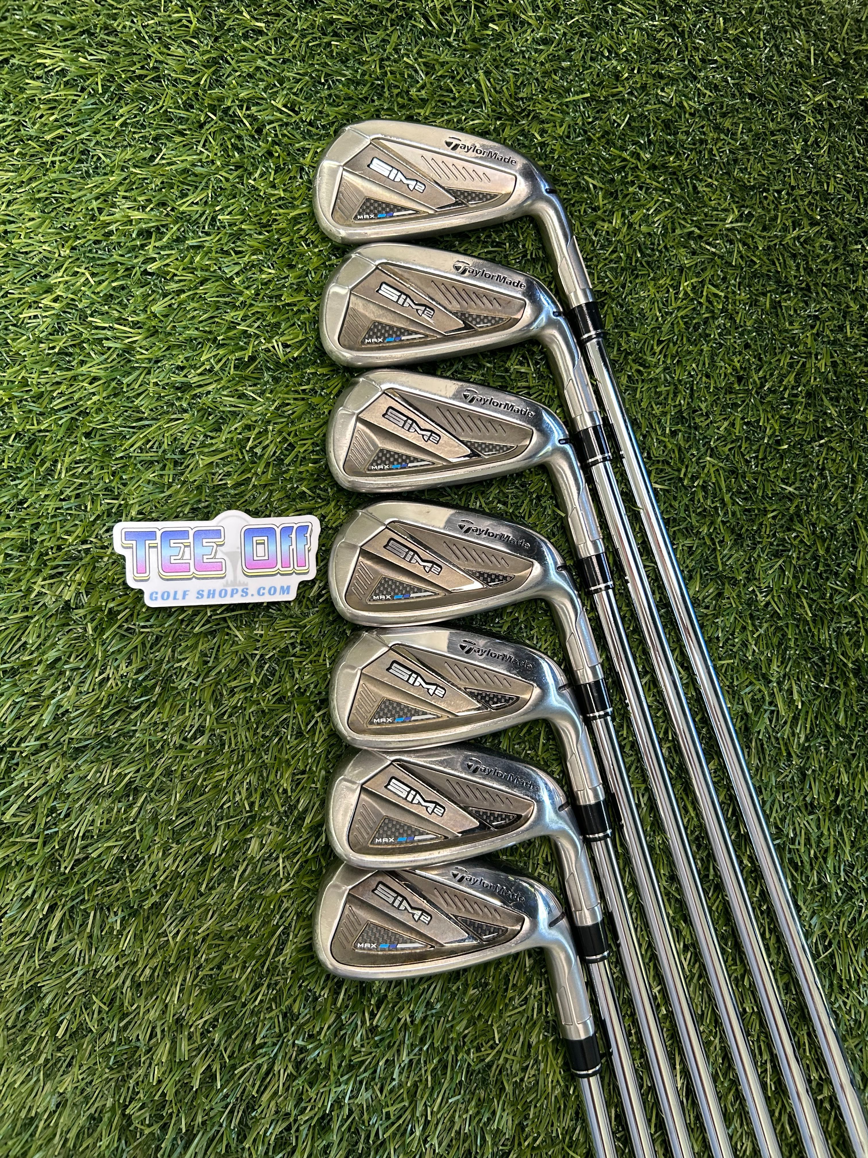 TaylorMade SIM 2 Max Irons Set 5-GW KBS Regular Flex Original Grips RH