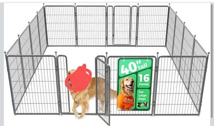 FXW Aster Dog Playpen Designed for Yard, 40" H, 16 Panels
