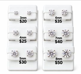 Moissanite earrings sterling silver