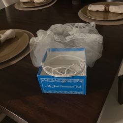 First Communion Veil And Crown