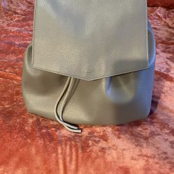 Freshly Picked Drawstring Backpack Diaper Bag in Gray Stone